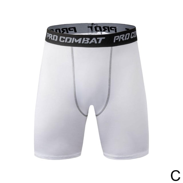 Shorts de Compression pour Hommes Couche de Base Caleçons Courts Pantalon Thermique Yoga Mise en Forme Course E6O2