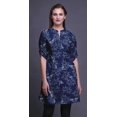 thumbnail image 3 of Bimba Short Kurtis For Ladies Printed Mandarin Collar Roll Up Sleeve Dress, 3 of 6
