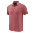 thumbnail image 4 of Styesk T-Shirts pour Homme Mode Décontractée Sport Absorption de la Sueur Couleur Unie Manches Courtes Col Rabattu Chemisier Chemise, 4 of 8