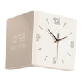 thumbnail image 2 of GROWTH TANK Corner Clock Angle Corner Clock Outdoor Wall Clock for Bedroom Kitchen Patio Cream, 2 of 9
