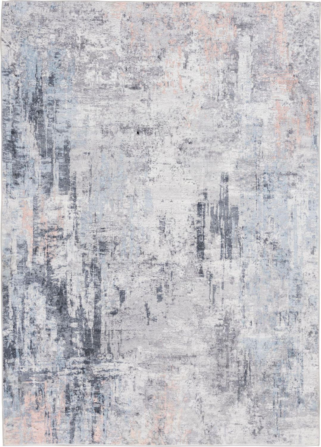 Tapis tissé bleu clair et gris clair Banburry
