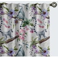 thumbnail image 2 of Vargottam Cotton Curtains for Windows - 3-in-1 Rod Pocket/Back Tab Short Window Drapes - Light Filtering Cotton Panels - Set of 2, 52"x63" - Animal & Bloom Pattern (Pink), 2 of 8