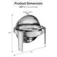thumbnail image 4 of Ensemble de Buffet à Réchaud 6 Qt, Serveur de Buffet à Dessus Roulé en Acier Inoxydable, Réchaud Commercial pour Traiteur (Poêle Format Double), 4 of 7