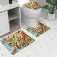 thumbnail image 1 of Chmadoxn Bathroom Rugs, Rugs for Living Room, Area Rug, Bath Mat Toilet Floor Mat U-shape Foot Mat Bathroom Bathroom Mat Printing Modern Mat Toilet Door Mat Three Sets carpeting carpeting, 1 of 8