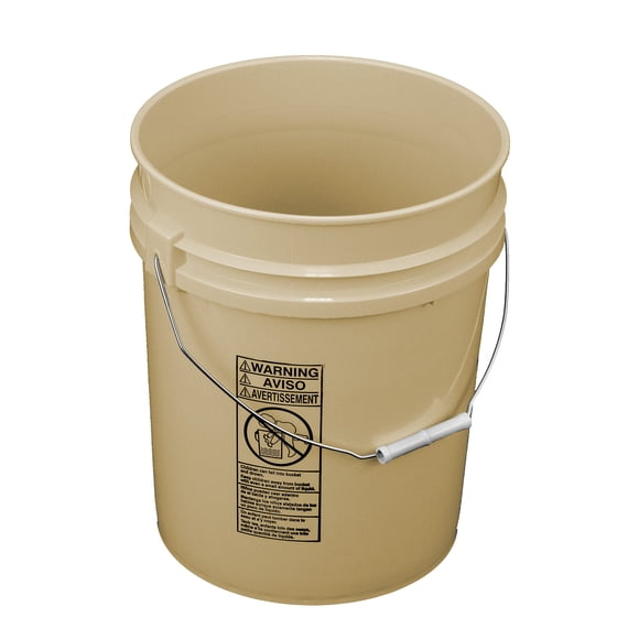 API Kirk Tan 5 Gallon Plastic Bucket; 90 Mil, Food Grade