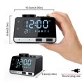 thumbnail image 2 of Radio Bluetooth Speaker With Clocks Dual USB Charging Port AUX Card Play Thermometer Kit Radio, 2 of 12
