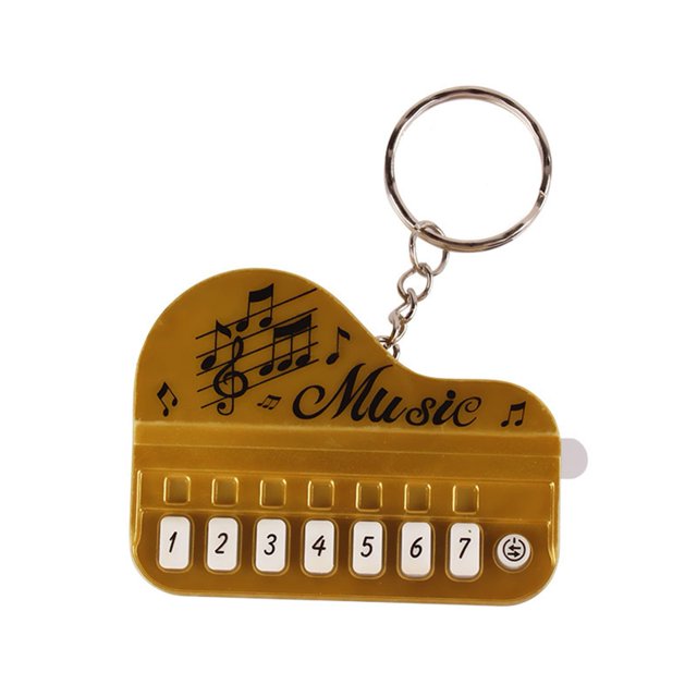 LYMAYTER Electronic Keyboard Keychain Pendant Mini Electronic Piano Shape Keychain Pendant - 8 Keys, Light MUS-CYYLic, Funny Gift