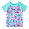 thumbnail image 3 of Girls Rash Guard 2-Piece Swimwear Fish Scale Pattern Swimwear Upf 50+ Uv for 4-12Y, 3 of 6