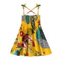 thumbnail image 1 of Robe d'Été pour Filles Été Bébé Filles Robe Sans Manches à Bretelles Imprimé Graphique Vêtements pour Enfants, 1 of 9