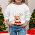 thumbnail image 2 of PMVFHDE Liquidation Chandails en Molleton Mignons pour Filles Automne et Hiver Imprimé de Noël Col Rond Manches Longues Décontracté Sans Capuche Chandail en Molleton de Noël, Blanc, 11-12 Ans, 2 of 4