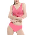 thumbnail image 3 of XZNGL Womens Non Steel Ring Adjustable Gathered Buckle Lace Bra Set, 3 of 6