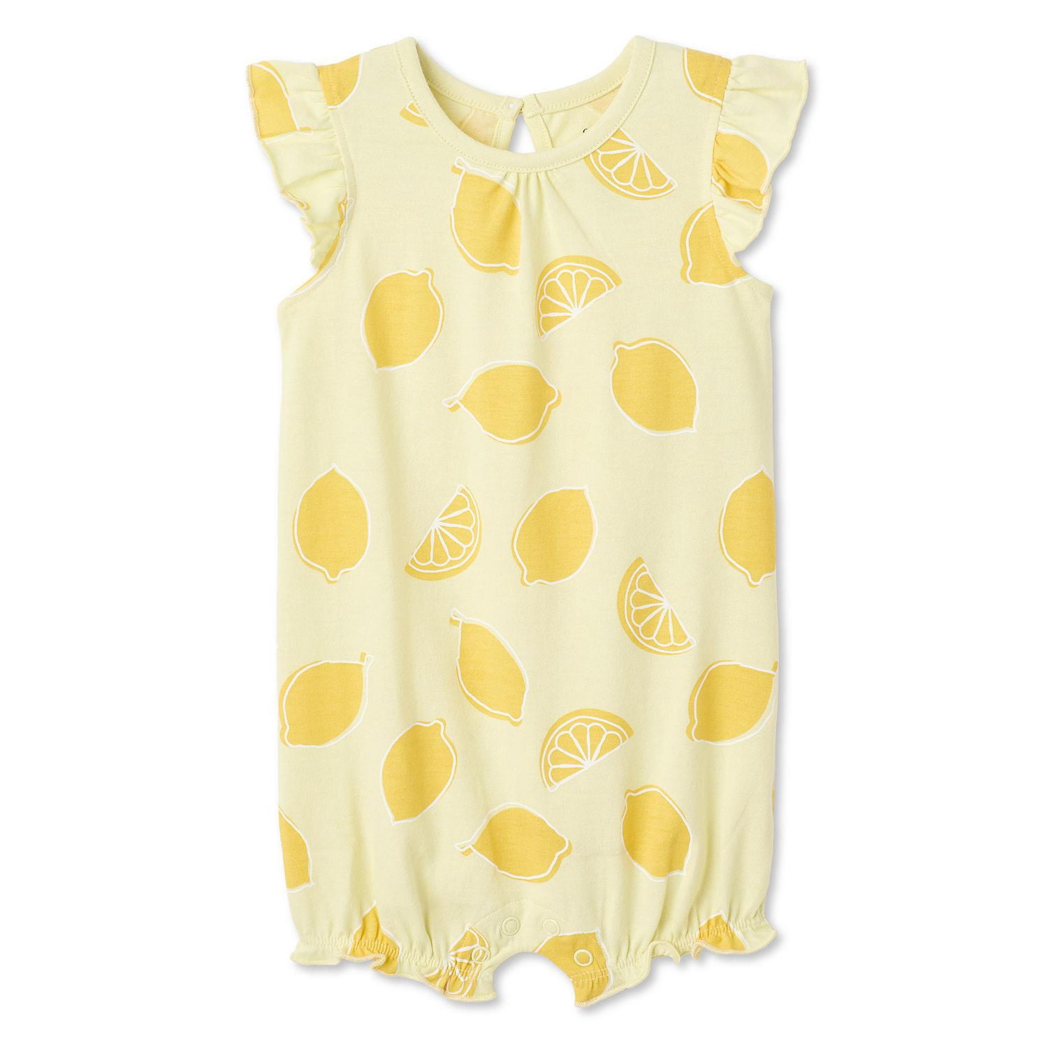 George Baby Girls' Flutter-Sleeve Romper