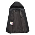 thumbnail image 3 of Windproof Jacket men Casual Patchwork Thicken Multi Pocket Hooded Zipper Windproof Waterproof Breathable Jacket Coats, 3 of 8