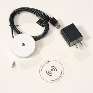 Sauder Chargeur Qi sans fil Hidden en noir et blanc