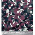 thumbnail image 1 of Soimoi polyester Crepe Fabric Two Tone With White Camouflage Printed Fabric 1 Yard 42 Inch Wide, 1 of 3