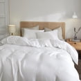 thumbnail image 2 of JOLUSERE 100% Organic Cotton Duvet Cover Twin Size, 2 Pieces Double Layer Cotton Gauze Bed Set Duvet Cover,Pearl White, 2 of 12