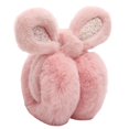 thumbnail image 2 of YAOBAMM Solid Color Earmuffs Women Winter Earmuffs Soft Furry Sequin Rabbit Ear Shape Foldable Warm Covers Adjustable Outdoor Ear Warmers, 2 of 6