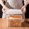 thumbnail image 1 of Fwttom Contenants de Rangement pour Pain Hermétiques en Plastique Réutilisables Pain Gâteau Distributeur de Pain Transparent Bac Organisateur de Pain Frais, 1 of 6