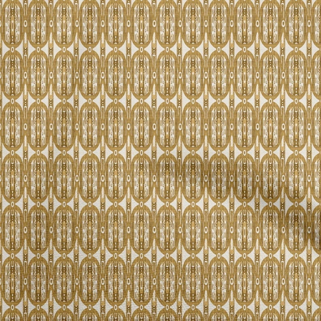 oneOone Rayon Dark Olive Green Fabric Geometric Craft Projects Decor Fabric Printed By The Yard 56 Inch Wide