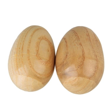 LEEYNEER 2pcs Wood Egg Shakers  Musical Percussion Instruments