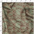 thumbnail image 3 of Soimoi Red Silk Fabric Abstracts Abstract Print Fabric by Yard 42 Inch Wide, 3 of 6