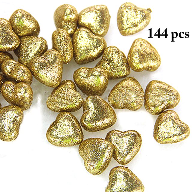 Coofit 144 Pcs Mousse Artisanale Pailletée en Mousse pour Modelage de Cœur en Styromousse pour Ornement Bricolage
