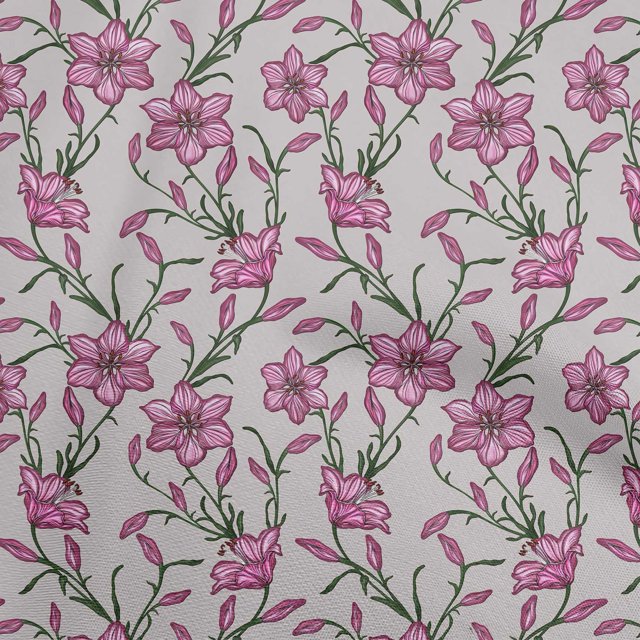 oneOone Tissu Rose en Polyester Spandex Tissu Floral pour Robe Tissu Imprimé Tissu au Mètre 56 Pouces de Large