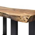 thumbnail image 2 of Alaterre Meuble Console Multimédia en Bois Naturel Alpine, Bord Vivant, Marron/noir, 2 of 2