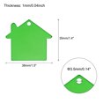 thumbnail image 2 of Unique Bargains House Shape Blank Tags Metal Stamping Tag Blank Dog ID Tags, Green Engraving Tags, 25 Pack, 2 of 7