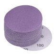 thumbnail image 1 of Unique Bargains 30 Pack 3-Inch Purple Sanding Discs 100 Grits Hook & Loop Professional Aluminum Oxide Sandpaper, 1 of 5