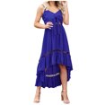 thumbnail image 4 of Babysbule Robes d'Été pour Femmes Mode Dames Décontracté Imprimé Col en V Camisole Sans Manches Gilet Longue Robe de Soirée Jupes, 4 of 8