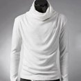thumbnail image 4 of MesaSe Chic Hommes Heap Col à Manches Longues Pull Top Slim T-shirt, 4 of 8