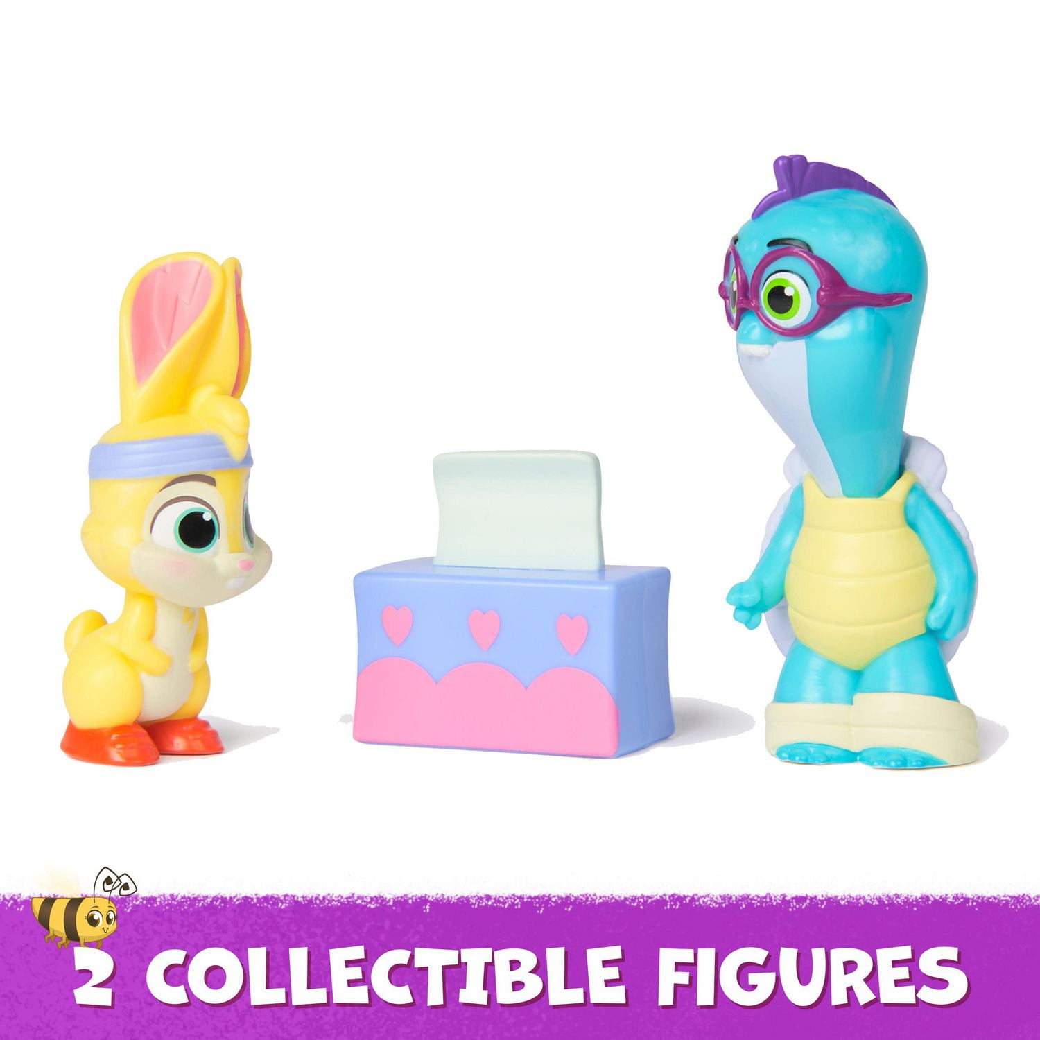 Vida la Véto, Coffret Rhume et câlinous avec figurines articulées Zigzag et Durdur et boîte de mouchoirs, jouets pour filles et garçons à partir de 3 ans
