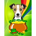 thumbnail image 1 of Carolines Treasures BB2005CHF Jack Russell Terrier St. Patricks Day Canvas House Flag, 1 of 1