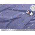 thumbnail image 3 of Soimoi Purple Cotton Duck Fabric Glass,Straw & Drinks Summer Designs Decor Fabric Printed Yard 42 Inch Wide, 3 of 3