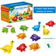 thumbnail image 4 of 26 Pcs Alphabet Matching Game - Double-Sided 13 ABC Dinosaur Toys for Preschoolers, 4 of 5