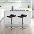 thumbnail image 3 of Giantex Bar Stools Set of 2 Adjustable Swivel Pu Leather Backless Stool with Air-Lift Handle, Footrest, Chrome Base, Modern Style for Living Room, Kitchen and Bar, Counter Height Pub Chairs(Black), 3 of 8