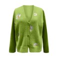 thumbnail image 4 of 2025 Cardigan pour Femmes Chandail Classique à Dos Ouvert Chandails Col Ras du Cou Col à Boutons Cardigan pour Femmes Tricot devant Ouvert, 4 of 4