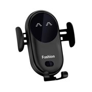 DEBGFS Wireless Car Charger Mount Infrared Smart Sensor 15W Fast Charging  Auto Clamping Phone Holder for Car Vent Phone Mount Wireless Charger for Phone,black,One Size