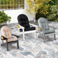 thumbnail image 3 of Costway Chaise Adirondack Hanches Chaise Adirondack avec Porte-Gobelet et Coussin Noir, 3 of 8