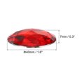 thumbnail image 2 of Unique Bargains 40mm Flat Back Round Acrylic Rhinestones, 50 Pack Plastic Circle Gems for Jewelry Making Costume, Red, 2 of 6