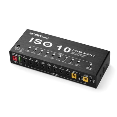 MOSKY ISO-10 Station d'Alimentation Portable à Effet Guitare 10 Isolées