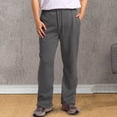 thumbnail image 3 of Men's Rope Loosening Waist Simple Apparel Solid Color Pocket Trousers 13 House Loose Sports Trousers, 3 of 6