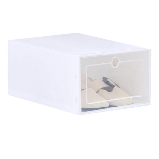 Flip Shoes Box Transparent Drawer Case Plastic Shoe Boxes shoes box Stackable Storage Case Organizer