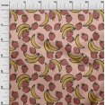 thumbnail image 2 of oneOone Tissu en Rayonne Pêche Fruits Banane et Fraise Matériel de Couture Tissu Imprimé au Mètre 56 Pouces de Large, 2 of 5