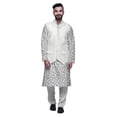 thumbnail image 1 of Atasi Ensemble Kurta Pyjama Imprimé Veste Col Mandarin Chemise Ethnique Traditionnelle, 1 of 5