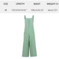thumbnail image 2 of Women Casual Loose Long Bib Pants Wide Leg Jumpsuits Baggy Cotton Rompers Overalls with Pockets, 2 of 5