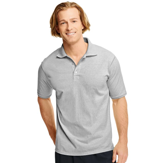 Hanes Polo FreshIQ X-Temp pour Hommes, m, Acier Pâle