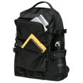 thumbnail image 3 of KAUKKO Vintage Casual polyster and Leather Rucksack Backpack (Nylon Black), 3 of 5