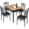 thumbnail image 1 of Costway 5PCS Dining Set Metal Table & 4 Chairs Kitchen Breakfast Furniture Black, 1 of 10
